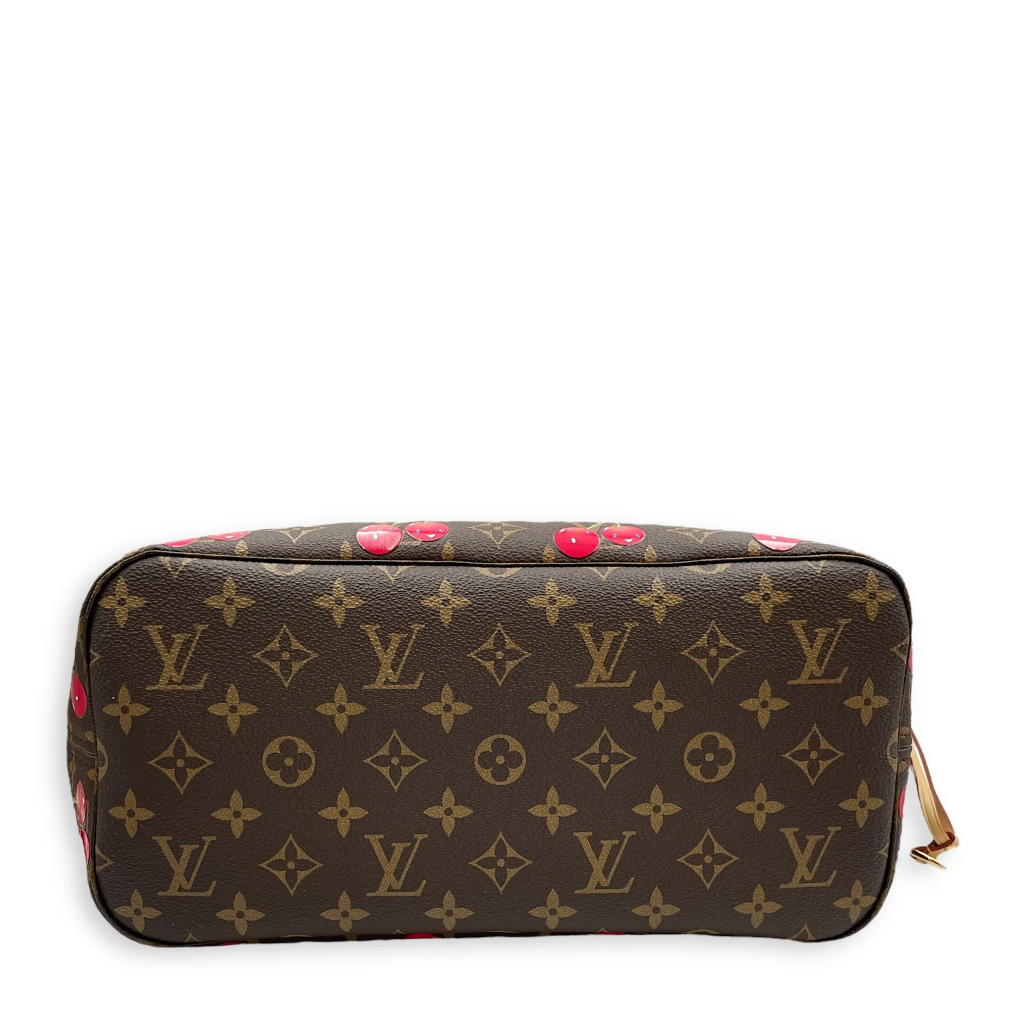 LV X Mk Cherry print Neverfull Shoulder Bag in Coated Canvas, Gold hardware