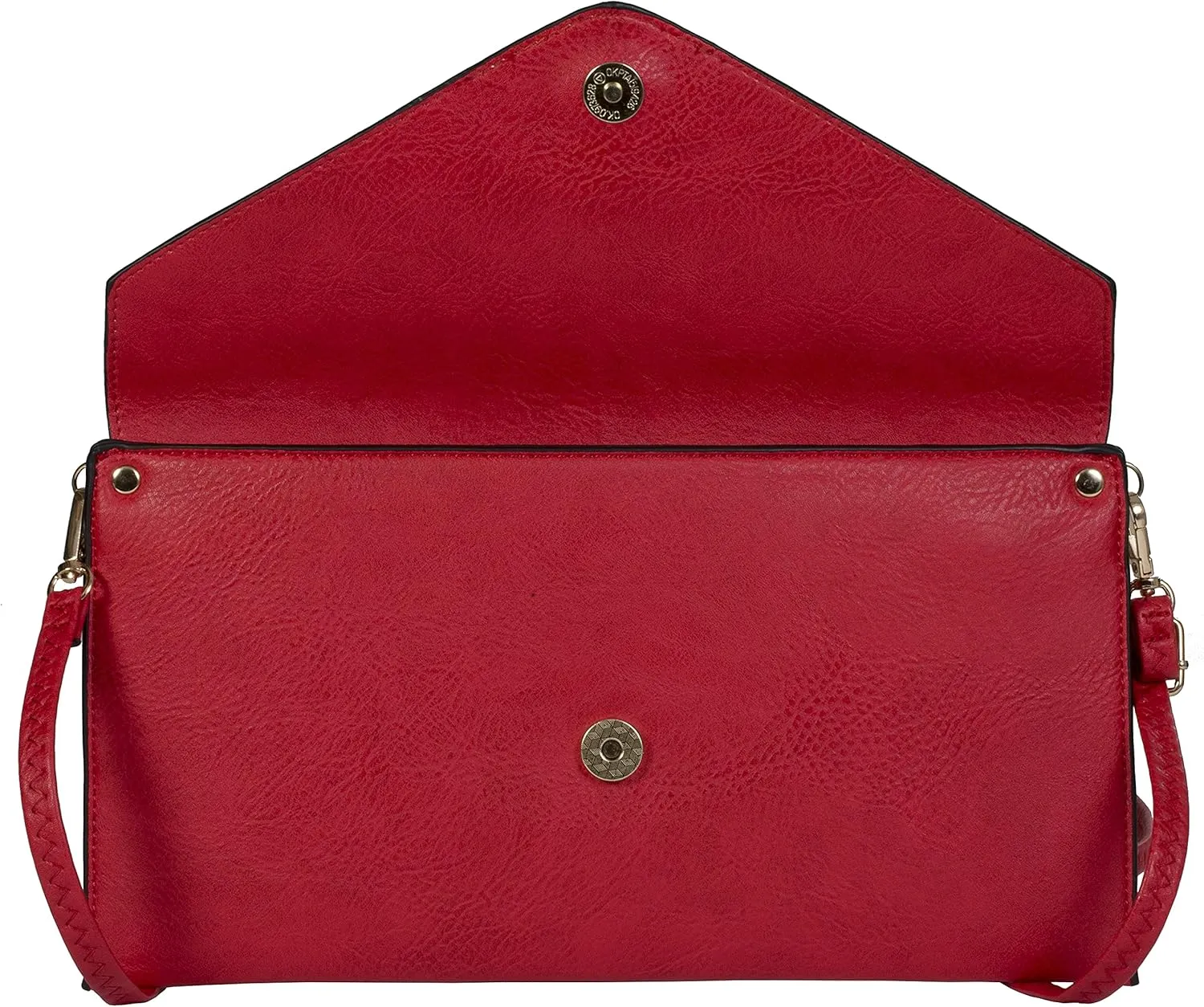 Mabel Women's Faux Leather Wristlet Clutch with Adjustable Strap – Small Evening Shoulder Purse – Piper
