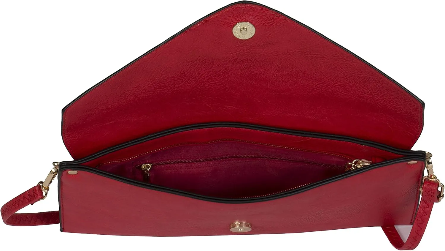 Mabel Women's Faux Leather Wristlet Clutch with Adjustable Strap – Small Evening Shoulder Purse – Piper