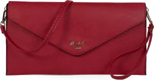Mabel Women's Faux Leather Wristlet Clutch with Adjustable Strap – Small Evening Shoulder Purse – Piper