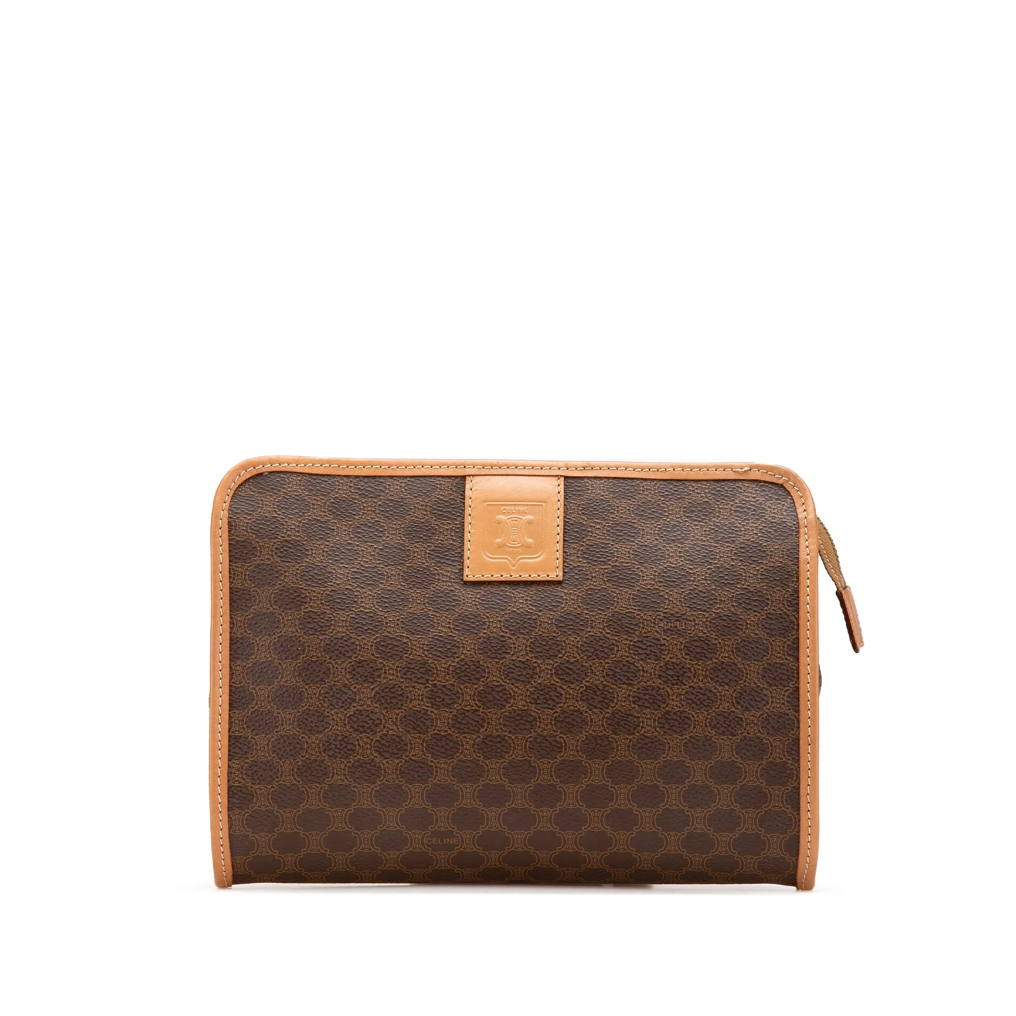 Macadam Coated Canvas Clutch