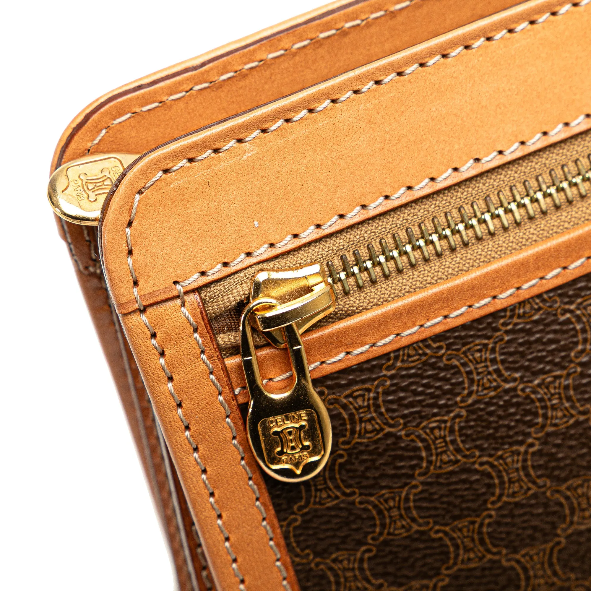 Macadam Coated Canvas Clutch