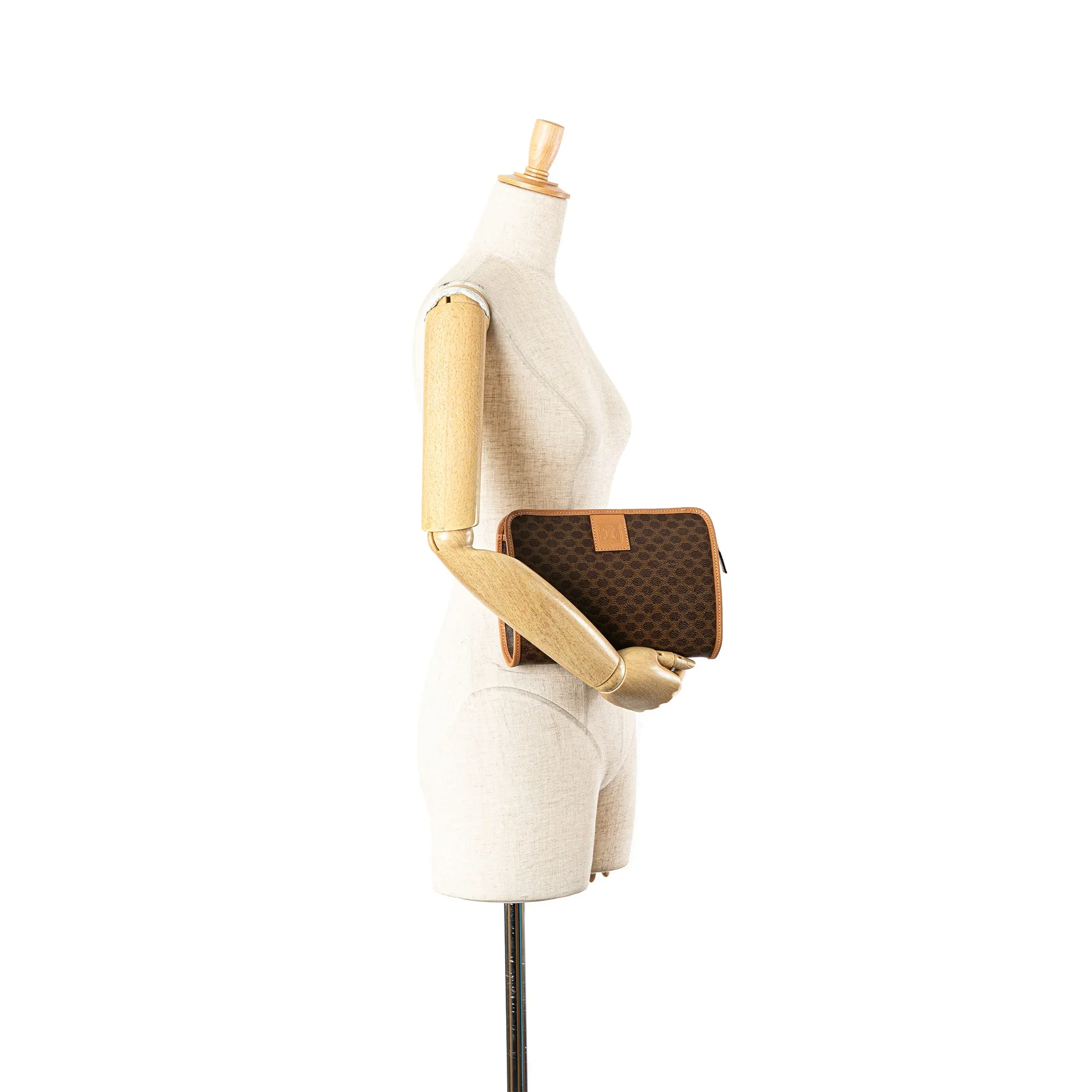 Macadam Coated Canvas Clutch