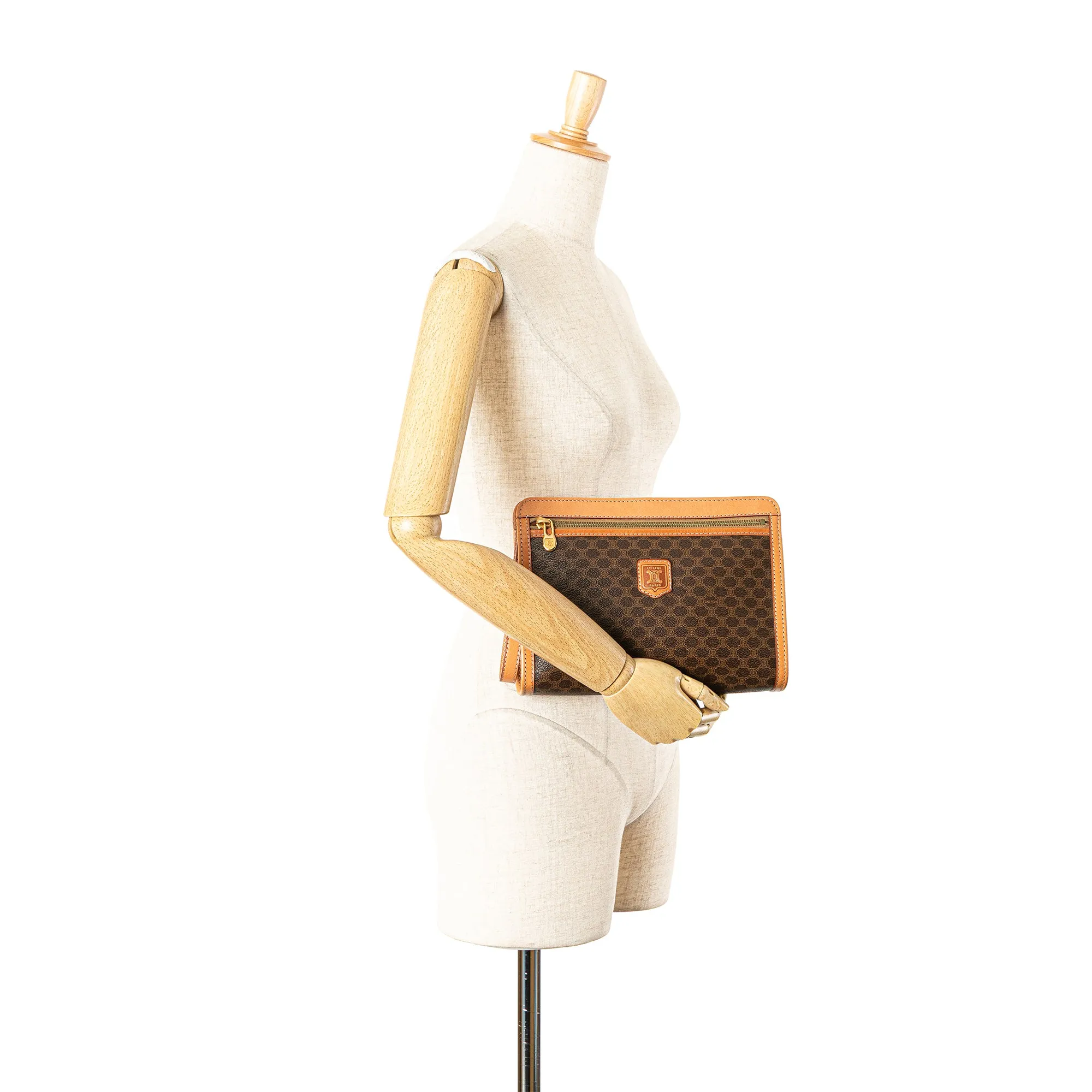 Macadam Coated Canvas Clutch