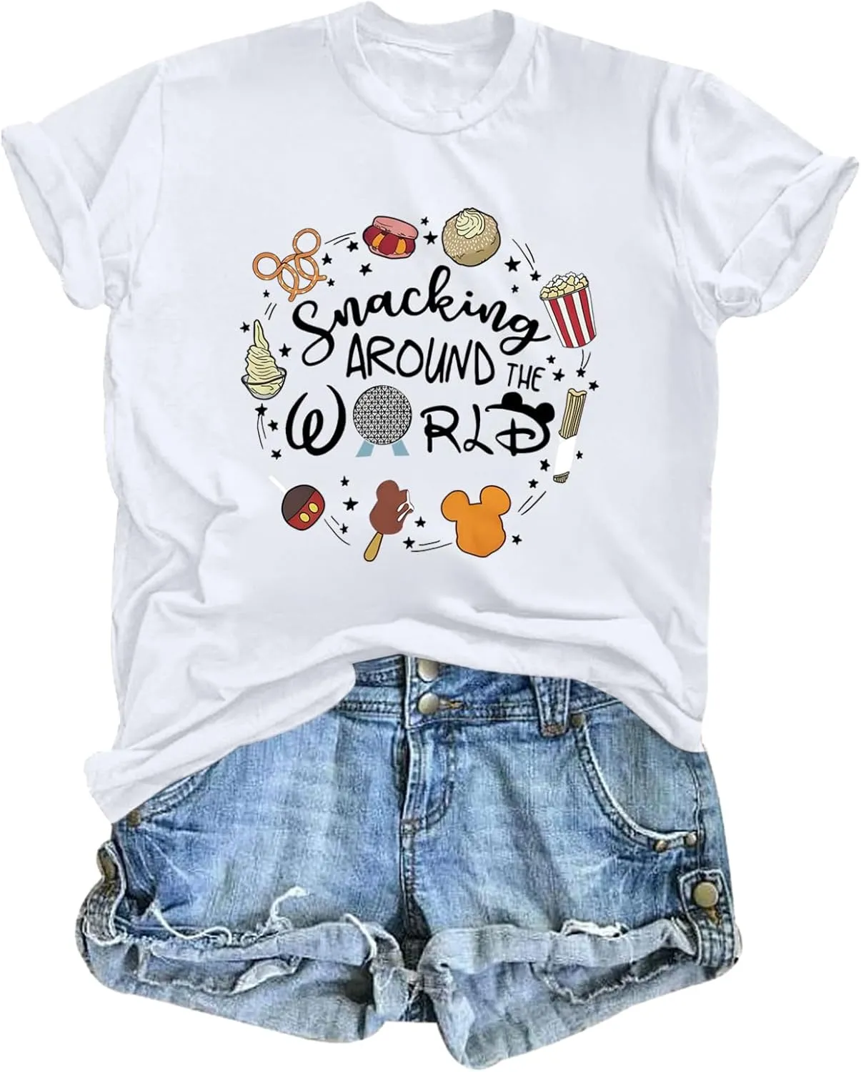 Magic Kingdom Shirts for Women World Magical T Shirts Funny Holiday Vacation Trips Cute Graphic Tees Casual Tops