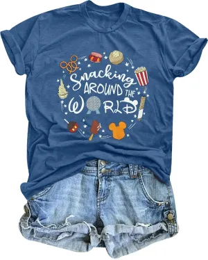 Magical Shirt for Women: Happiest Mama On Earth Shirt Funny Magic Kingdom Mom Shirts Family Vacation Short Sleeve Tops