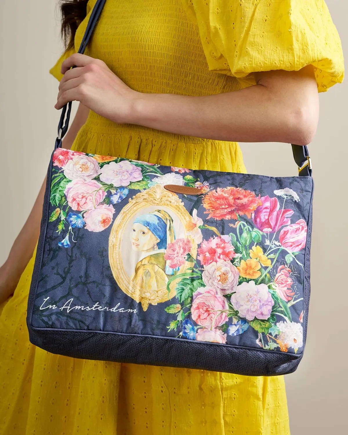 Maison d' Hermine Hand Bags for Women Cotton Shoulder Bag for Shopping Travel Everyday Use Cross Body Tote purse Sling Bag