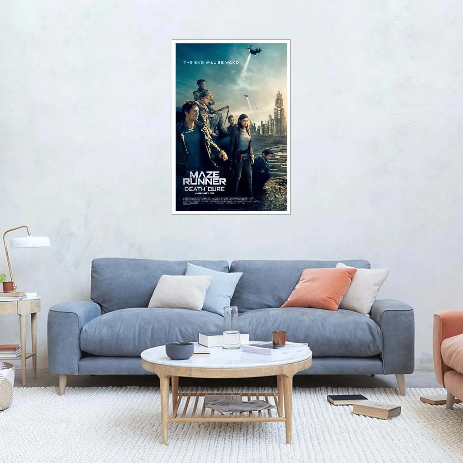 Maze Runner The Death Cure Movie Poster Action Science Fiction Movie Canvas Prints Science Fiction Adventure Movie Wall Art For Home Office Bedroom Decorations Unframed 24"x16"
