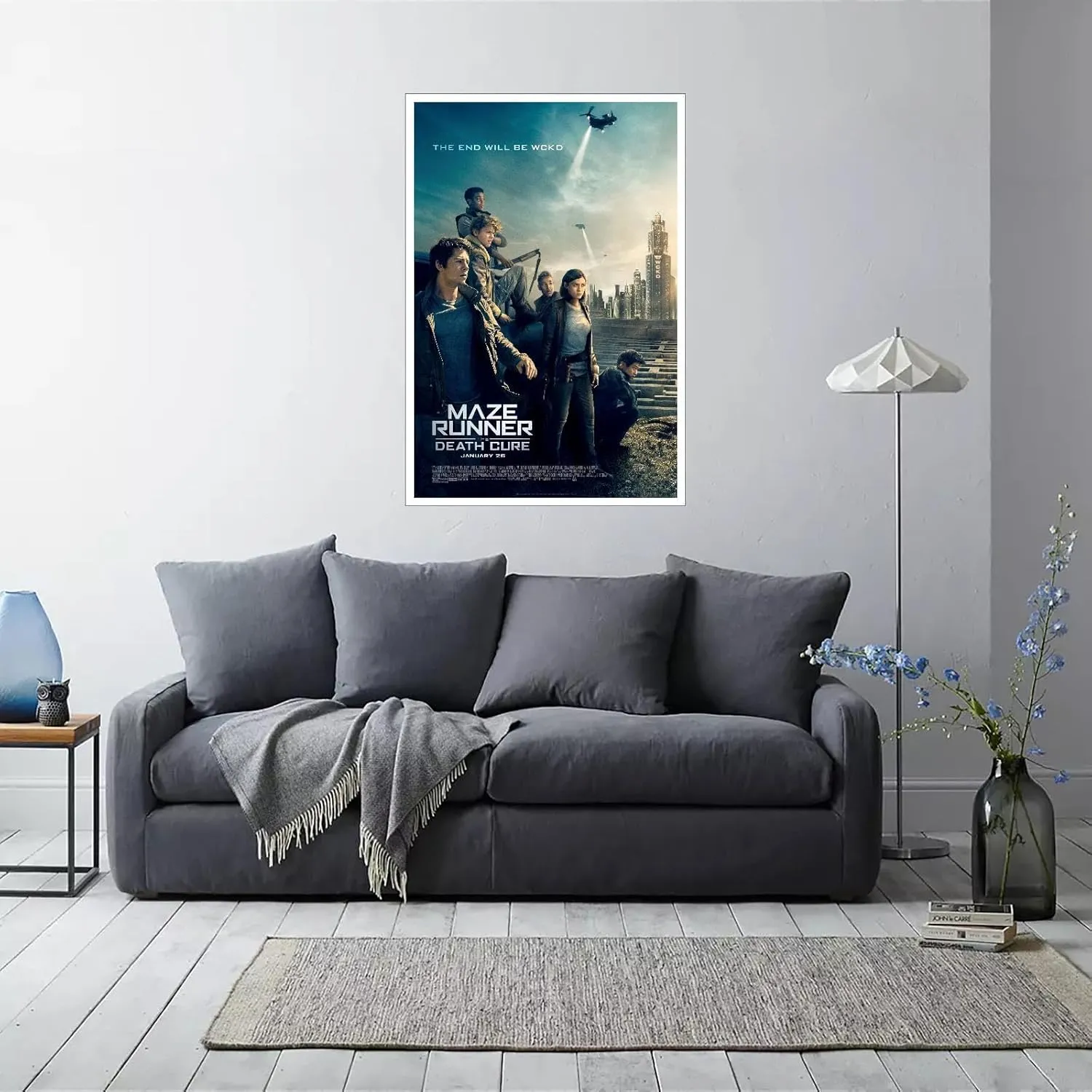 Maze Runner The Death Cure Movie Poster Action Science Fiction Movie Canvas Prints Science Fiction Adventure Movie Wall Art For Home Office Bedroom Decorations Unframed 24"x16"