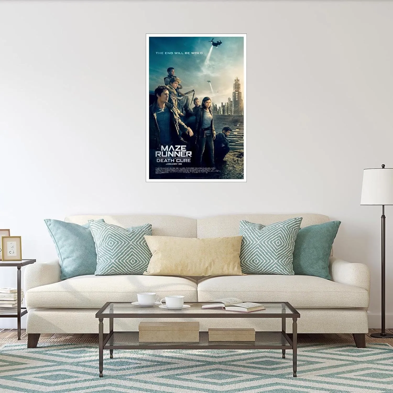 Maze Runner The Death Cure Movie Poster Action Science Fiction Movie Canvas Prints Science Fiction Adventure Movie Wall Art For Home Office Bedroom Decorations Unframed 24"x16"