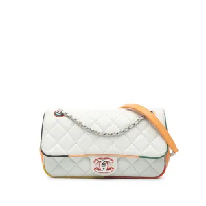 Medium Quilted Lambskin Plexiglass Cuba Color Flap