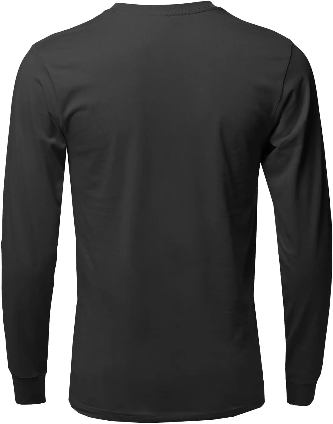 Men's Causal Solid Basic 100% Ring Spun Cotton Long Sleeve T-Shirt