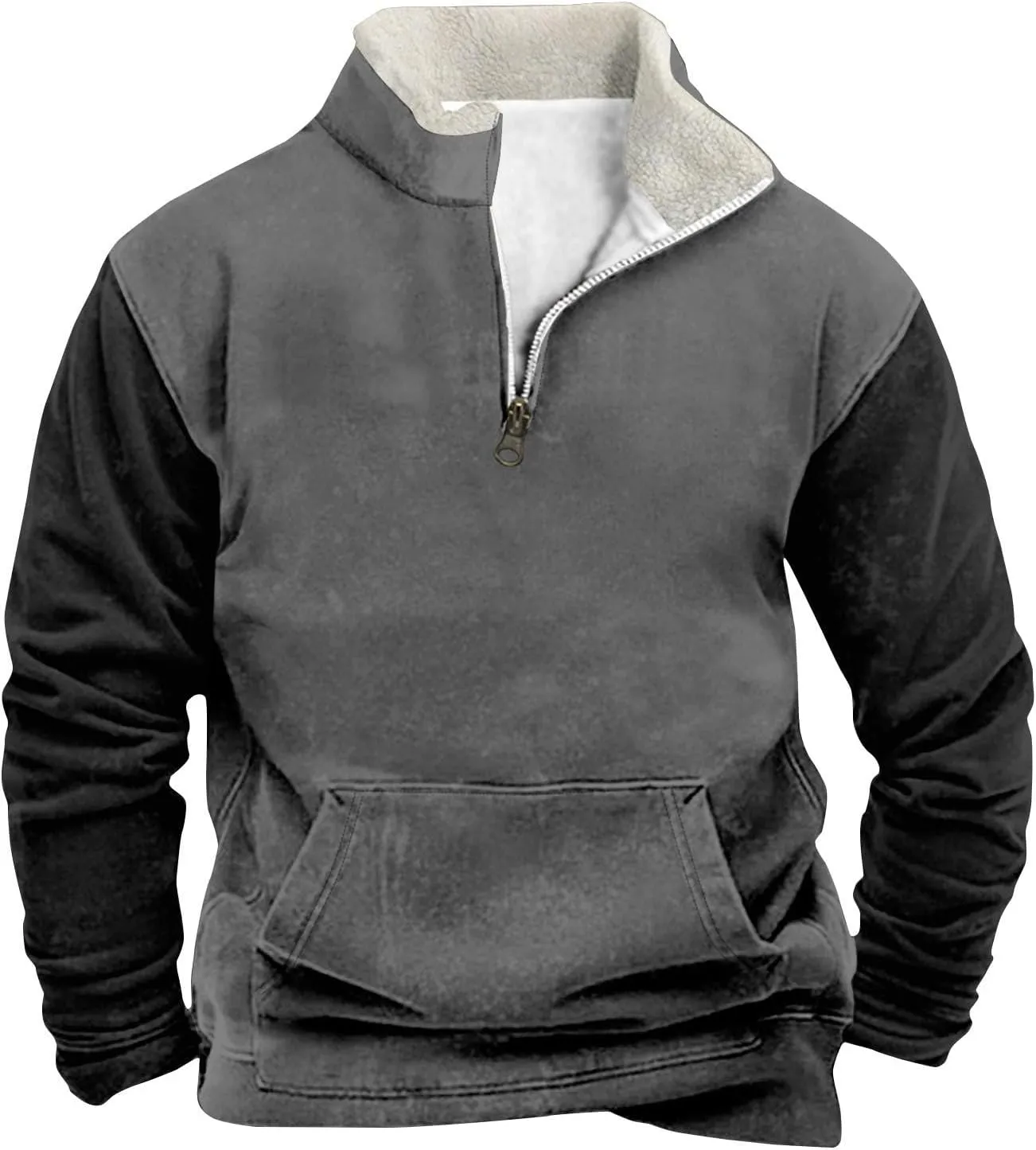 Mens Corduroy Sweatshirt Country Sweatshirts Thermal Warm Sweater Casual Loose Lapel Collar Fit Casual Jacket Coats