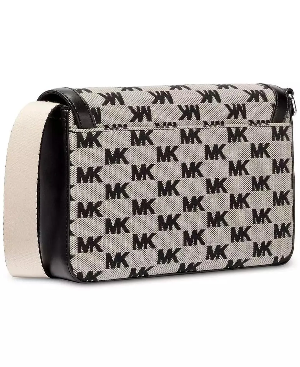 Men's Leather Mini-Flap Logo Print Crossbody Bag