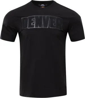 Mens NBA Classic Triple Black Cotton Short Sleeve Tee