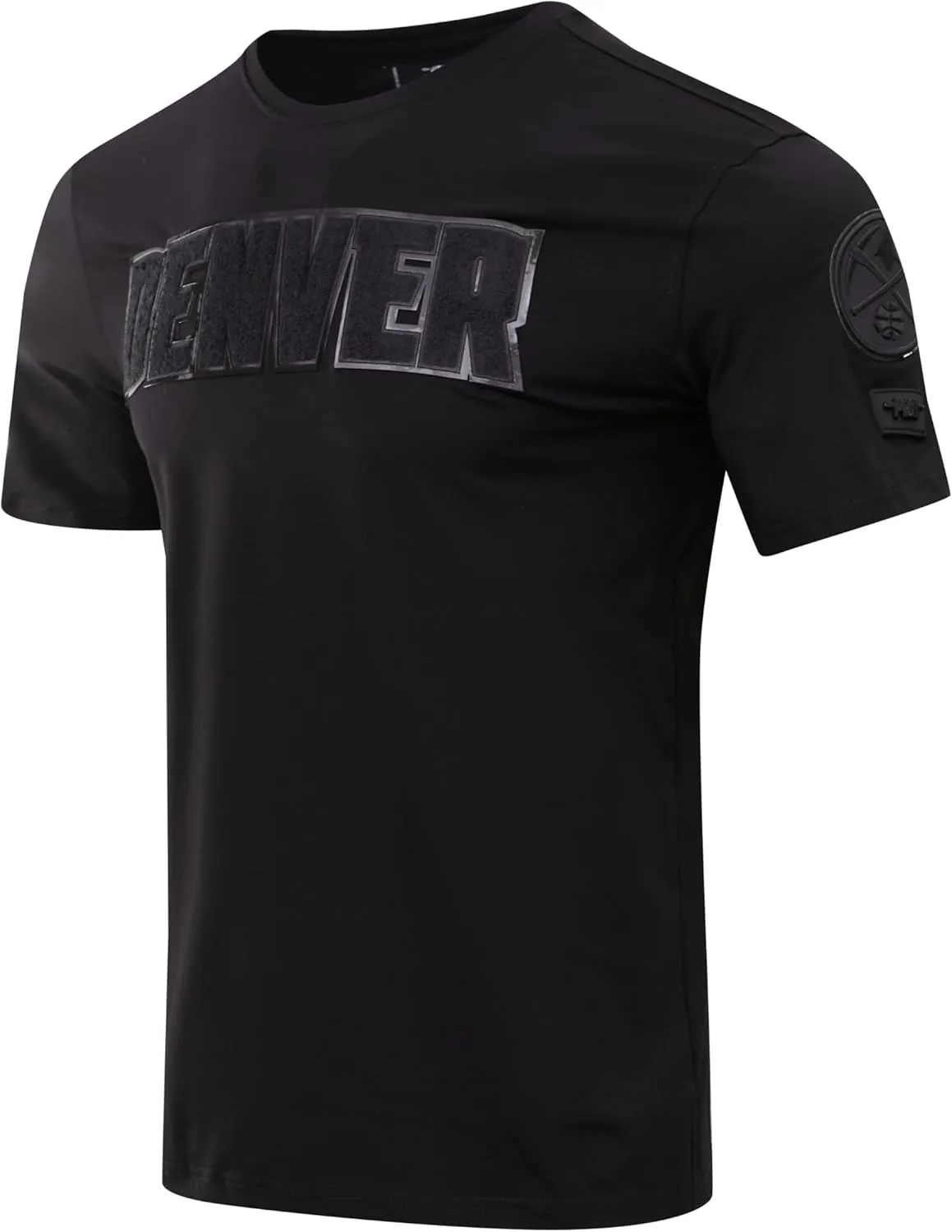 Mens NBA Classic Triple Black Cotton Short Sleeve Tee