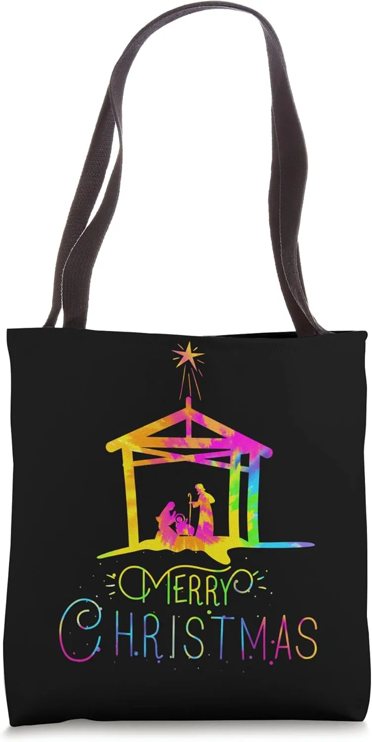 Merry Christmas - Advent Nativity Scene North Star Tote Bag