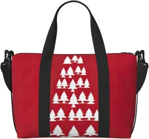 Merry Christmas Birch Tree print Handbag Oxford shoulder bag casual shoulder bag weekend bag large capacity storage bag