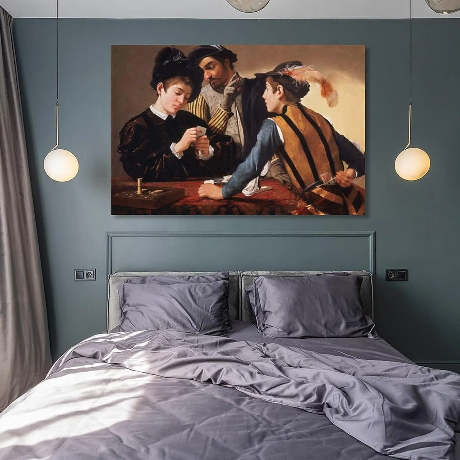 Michelangelo Merisi Da Caravaggio Artwork-The Cardsharp Poster Canvas Wall Art For Room Aesthetic And Decor Poster For Bedroom Living Room Bathroom Kitchen Office Decor 16x24inch(40x60cm) Unframe-styl