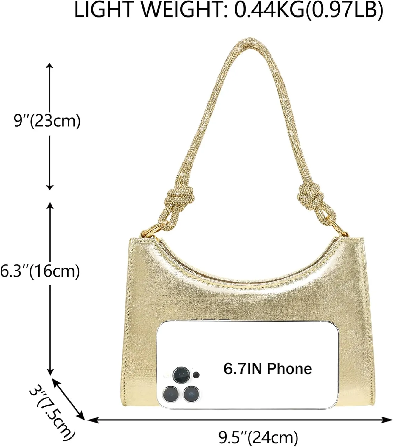 Milisente Clutch Purses For Women Vintage Evening Clutch Bags Formal Shoulder Bag With Rhinestone Handle