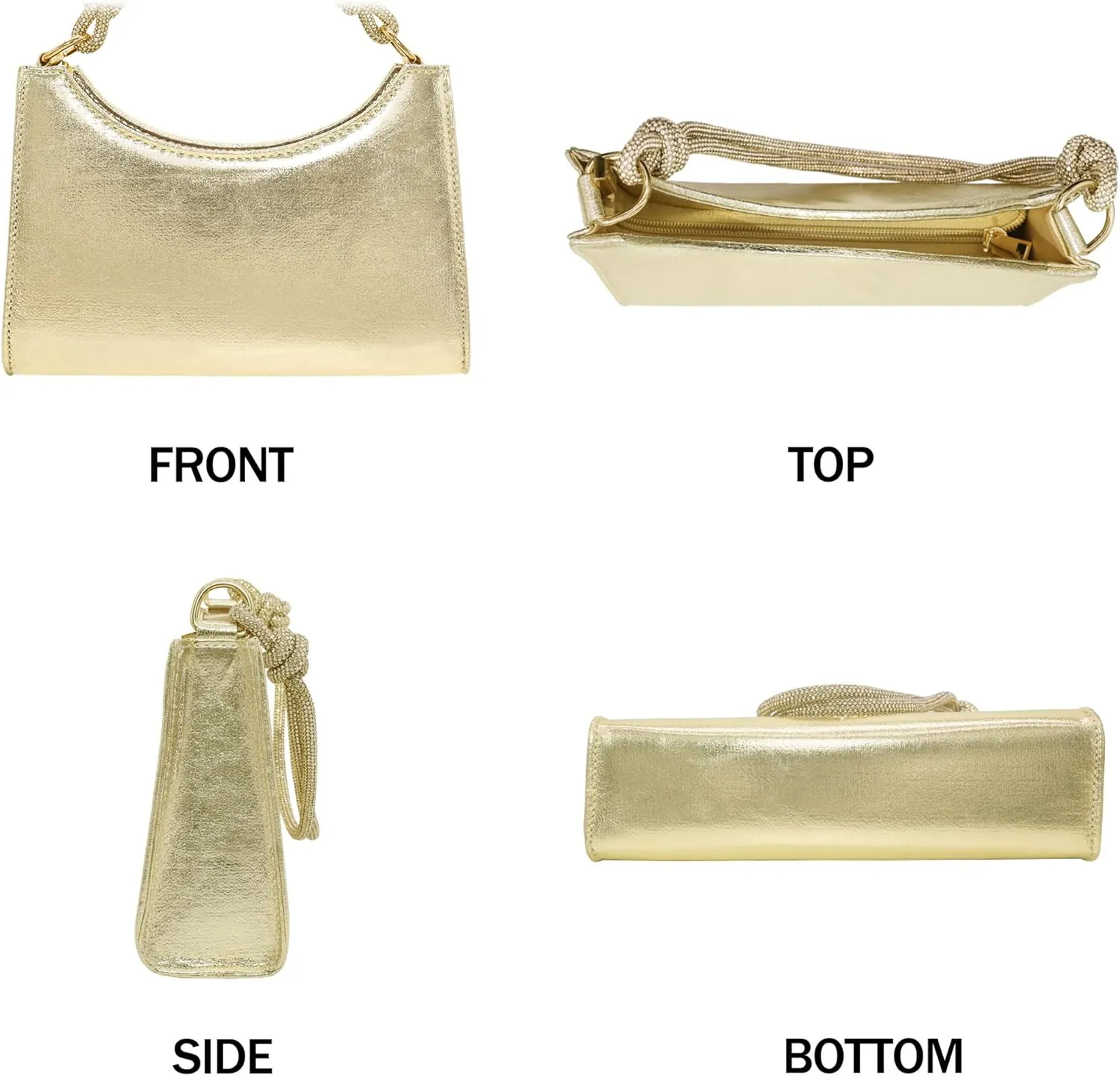 Milisente Clutch Purses For Women Vintage Evening Clutch Bags Formal Shoulder Bag With Rhinestone Handle