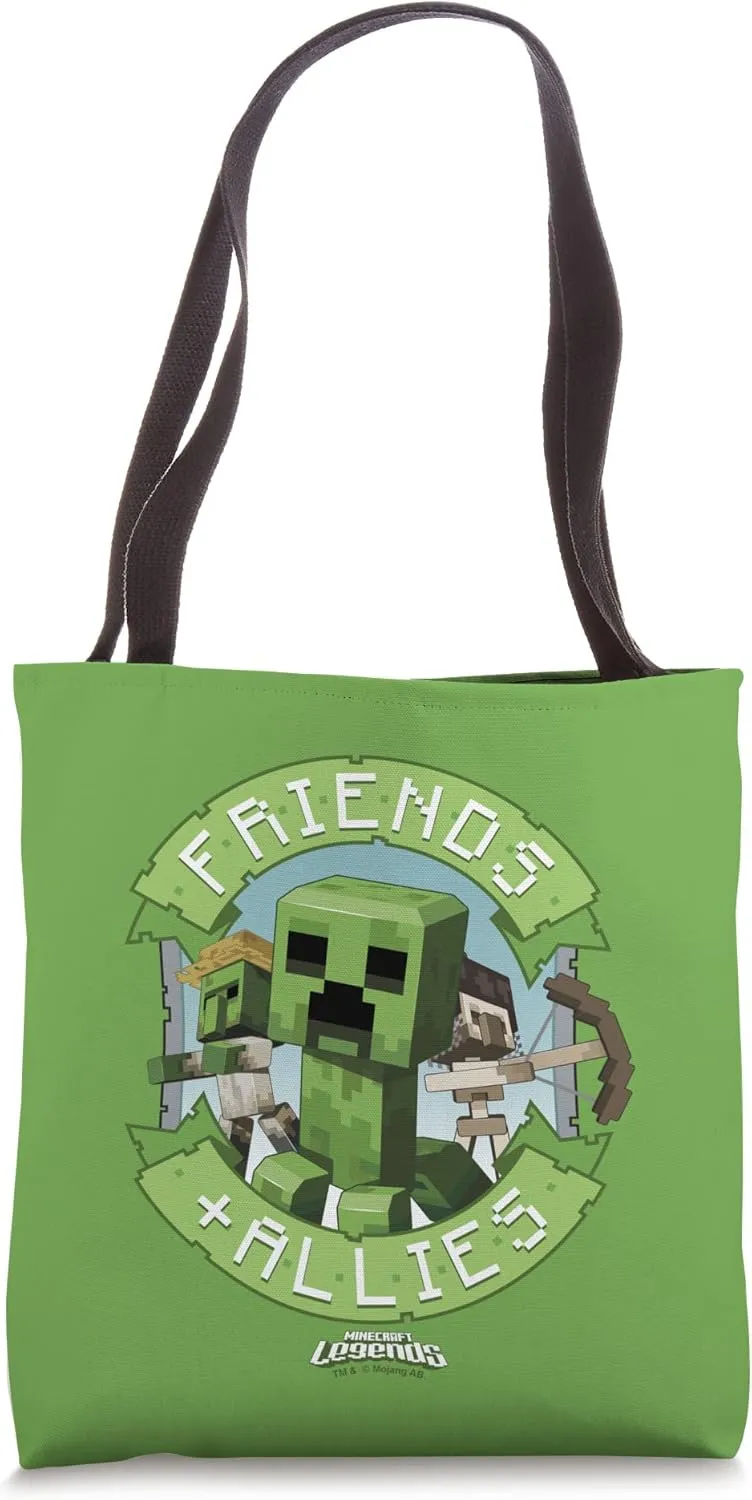 Minecraft Legends Friends & Allies Mobs Portrait Tote Bag