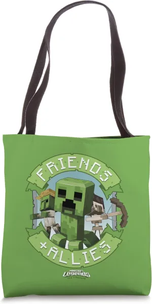 Minecraft Legends Friends & Allies Mobs Portrait Tote Bag