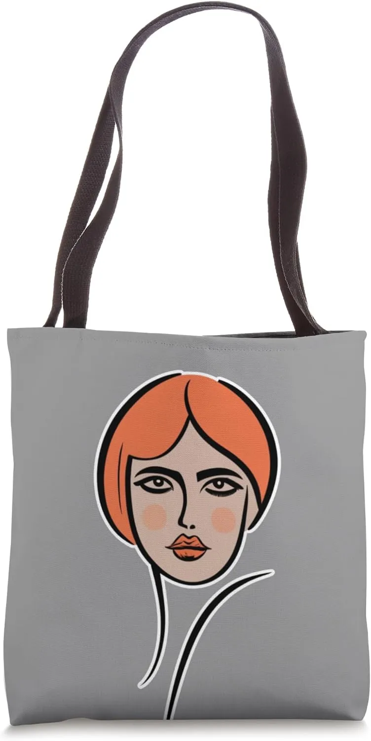 Minimalist Female Silhouette Portrait Tote Bag