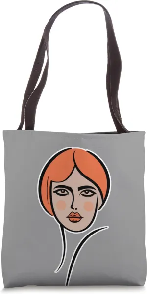 Minimalist Female Silhouette Portrait Tote Bag