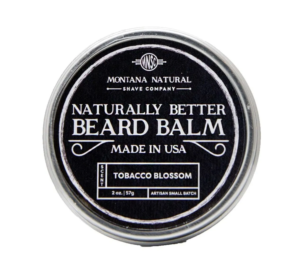 MNSC Small Batch Tobacco Blossom Beard Balm for a Naturally Better Beard - All-Natural Beeswax and Plant-Based Oils, Petroleum-Free, Hypoallergenic, Handmade in USA