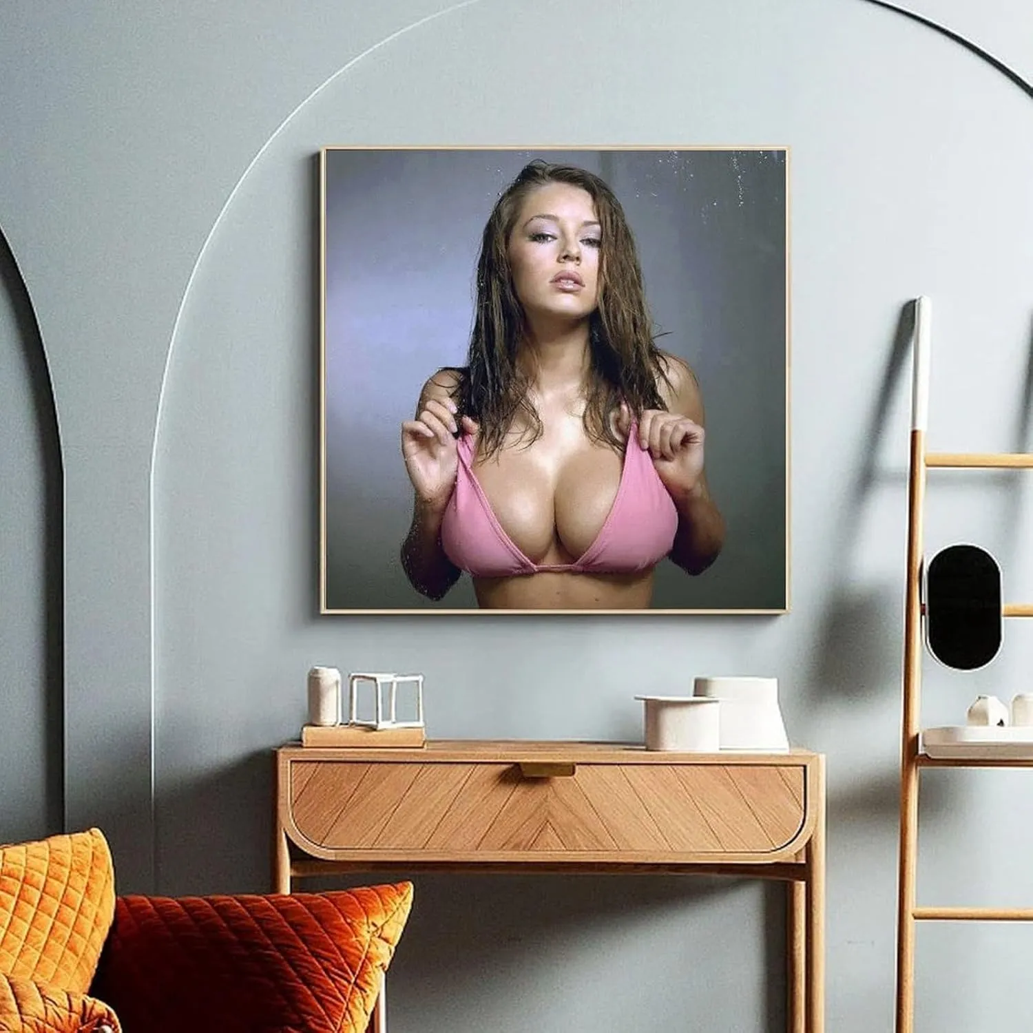 Model Keeley Hazell Sexy Poster5 Canvas Print Wall Art Decor Living Room Office Bedroom 12x12inch(30x30cm) Unframe-style