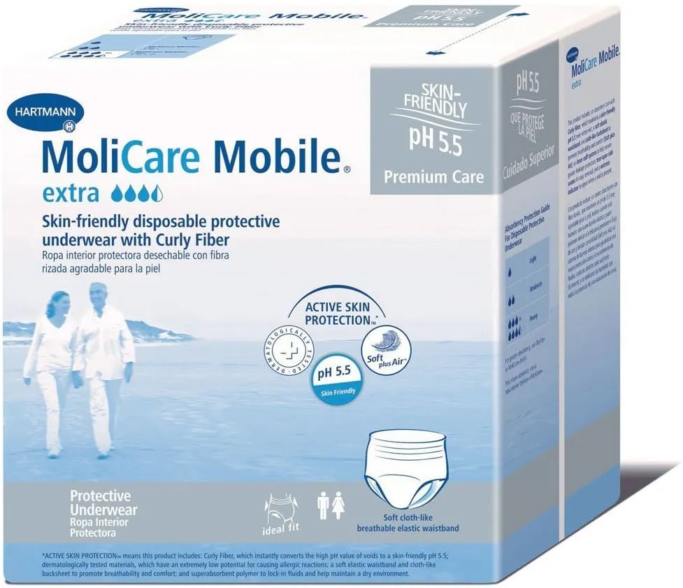 MoliCare Mobile Underwear, Extra, Large, Case/56 (4/14s)