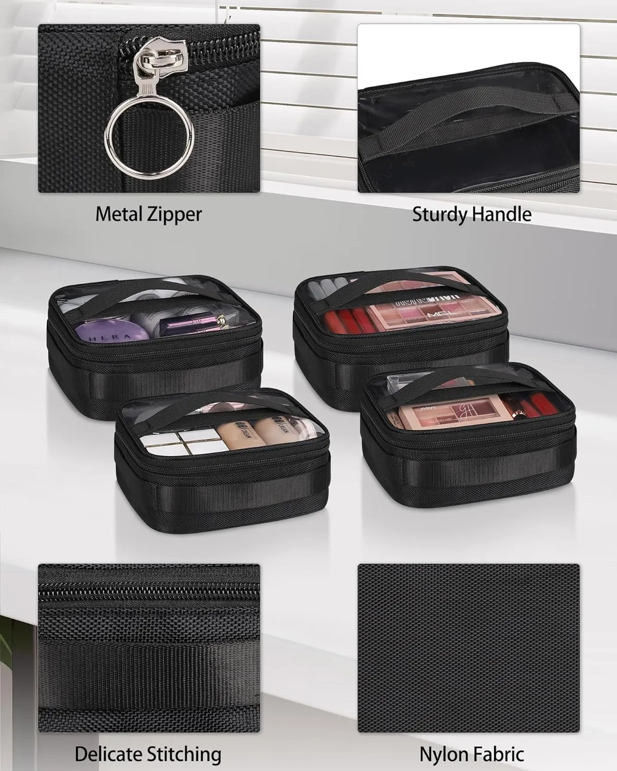 MONSTINA Professional Hairdressing Bag with 4 small bag, Toiletry Travel Bag, Cosmetics Beauty Hairdresser Bag with Shoulder Strap, Hair Makeup Salon Organizer Bag for Barber Insulation Material
