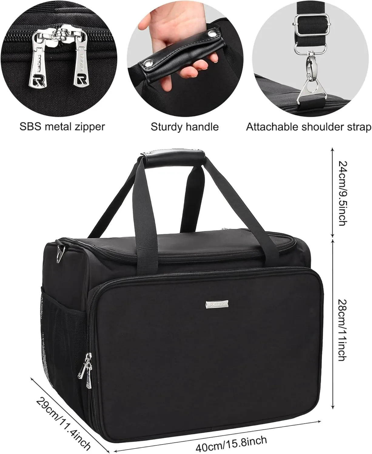 MONSTINA Professional Hairdressing Bag with 4 small bag, Toiletry Travel Bag, Cosmetics Beauty Hairdresser Bag with Shoulder Strap, Hair Makeup Salon Organizer Bag for Barber Insulation Material