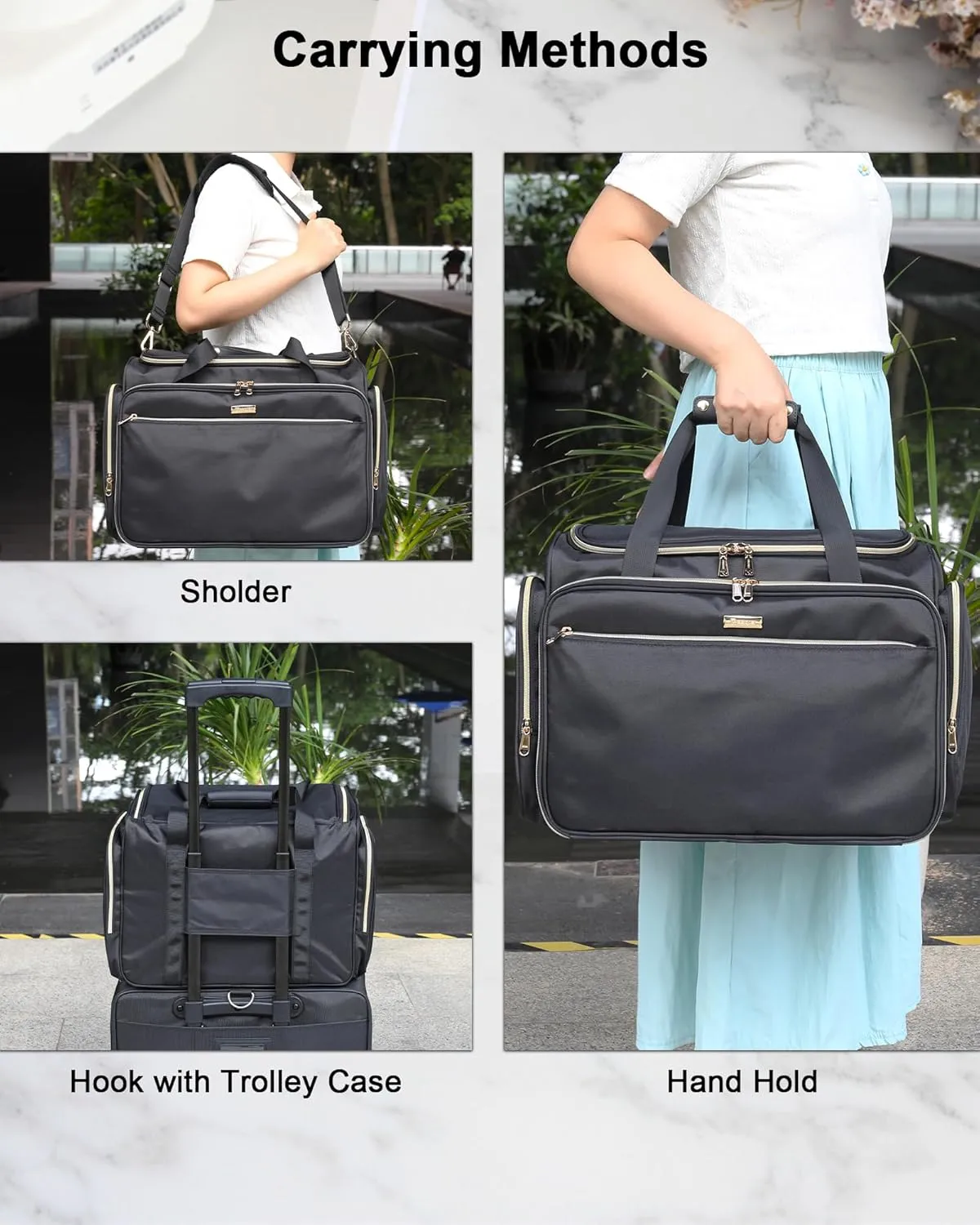 MONSTINA Professional Hairstylist Traveling Bag with Two Detachable Small Bags,Hairdressing Bag Makeup Salon Organizer Bag