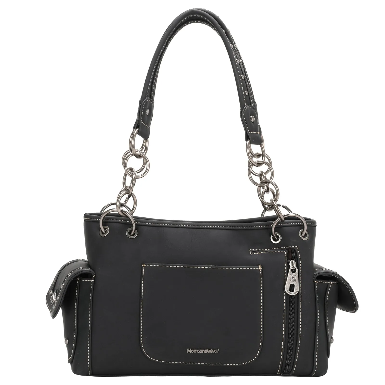 Montana West Tooled Feather Satchel