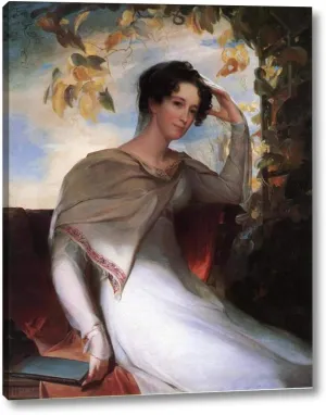Mrs. James Gibson Elizabeth Bordley by Thomas Sully - 13" x 16" Gallery Wrap Canvas Art Print - Ready to Hang
