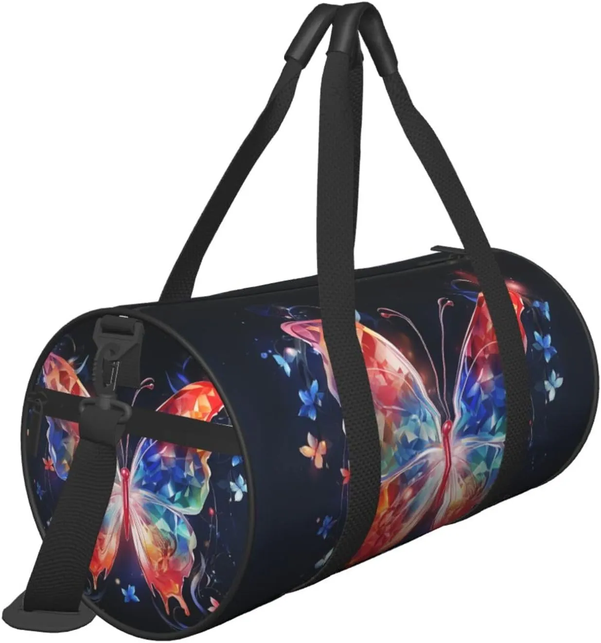 Musica Butterfly Travel Duffle Bag for Men Women Sport Gym Bag Foldable Weekender Bag Carry on Overnight Bag for Travel Swimming Basketball