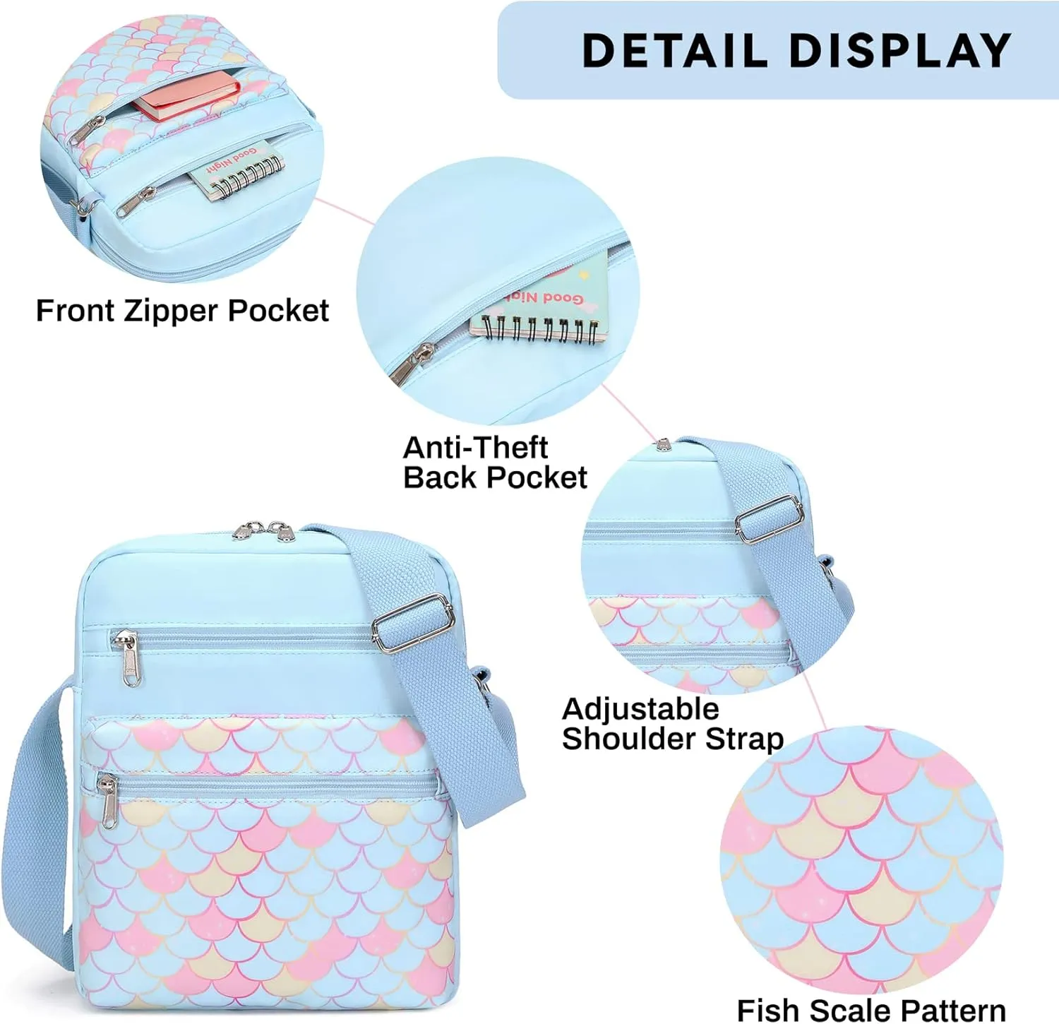 Mygreen Small Crossbody Purse Set for Teen Girls Small Messenger Bags for Kids 9-10 Gifts