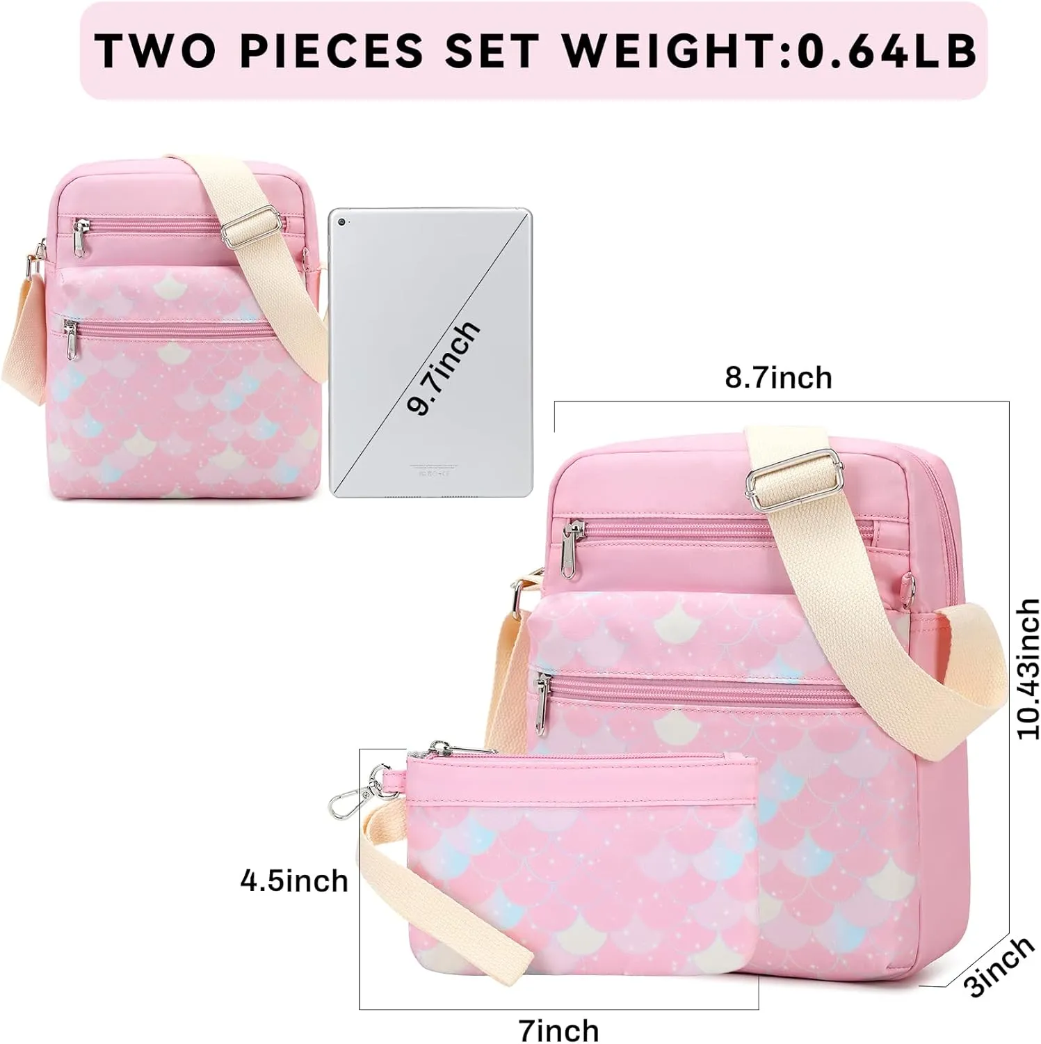 Mygreen Small Crossbody Purse Set for Teen Girls Small Messenger Bags for Kids 9-10 Gifts