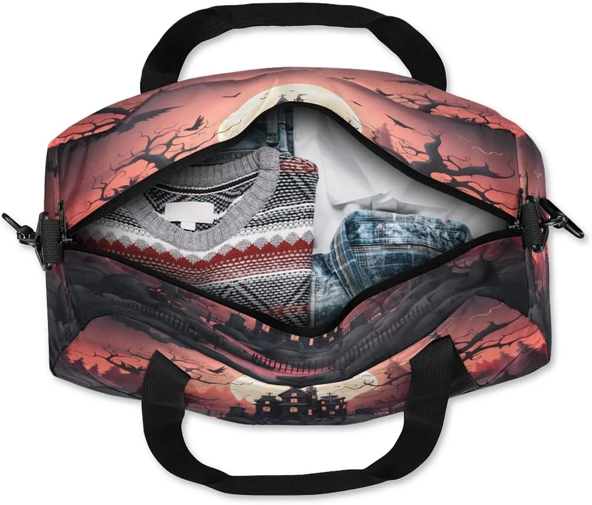 Mysterious Castle Kids Duffle Bag Boys Girls Small Sport Dance Gym Bag for Overnight Travel Weekender Carry On