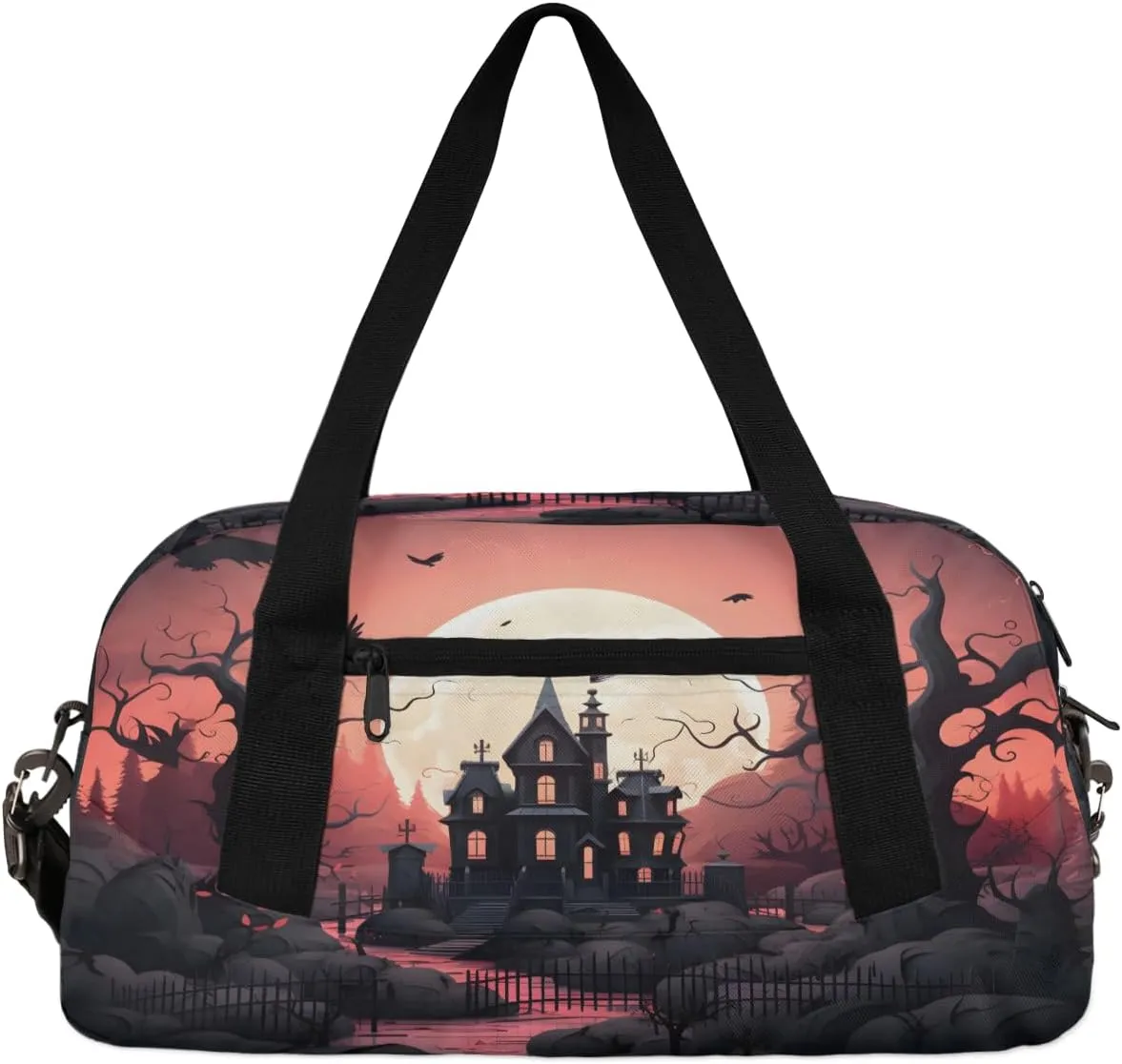 Mysterious Castle Kids Duffle Bag Boys Girls Small Sport Dance Gym Bag for Overnight Travel Weekender Carry On