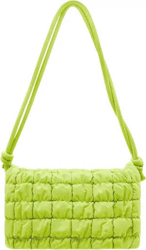 NAARIIAN Small Shoulder handbag for Women, Puffy Cute Purses Quilted Crescent Hobo Clutch Top-Handle
