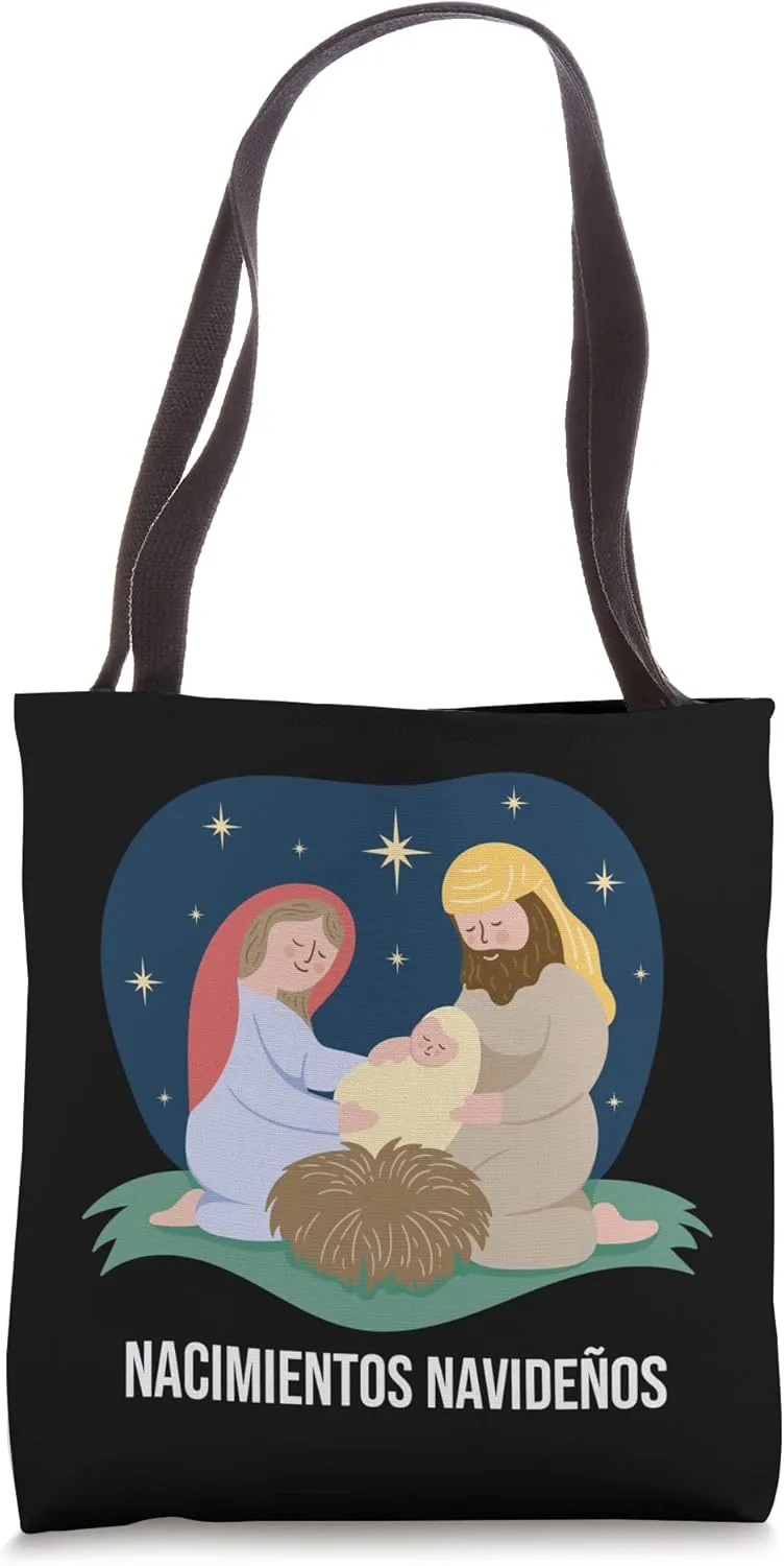 nacimientos navidenos - Christmas Advent Nativity Scene Tote Bag