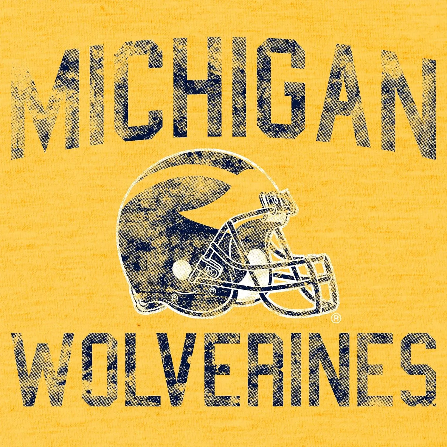 NCAA Faded Football Helmet, Team Color Canvas Triblend T Shirt, College, University