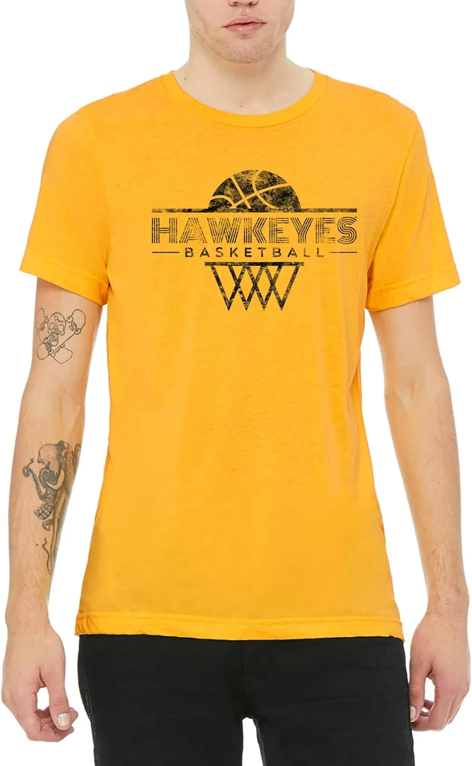 NCAA Oblique Basketball, Team Color Canvas Triblend T Shirt, College, University