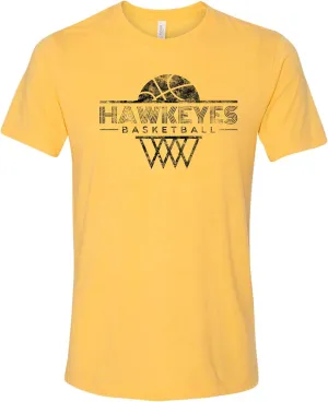 NCAA Oblique Basketball, Team Color Canvas Triblend T Shirt, College, University