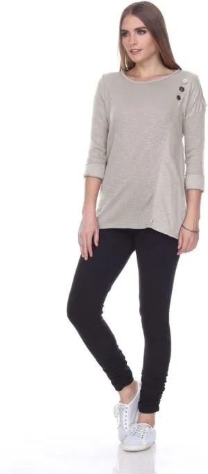 Neon Buddha Women's Aberdeen Top Sweater, Linen, Medium