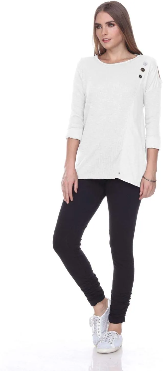 Neon Buddha Women's Aberdeen Top Sweater, White, Medium