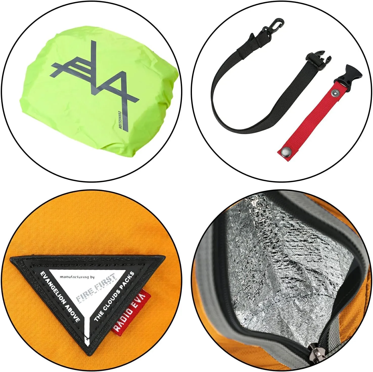 Neon Genesis Evangelion Crossbody Shoulder Bag - Chest Sling Bags With a Built-in Rain Cover